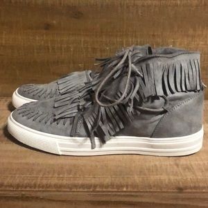 Qupid Shoes - Grey fringe moccasin sneakers Qupid Shoes - Grey fringe moccasin sneakers